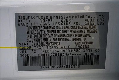 2024 Nissan Sentra SV