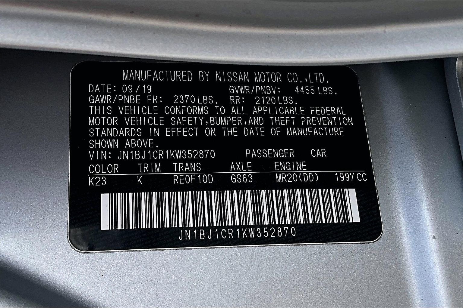 2019 Nissan Rogue Sport SV