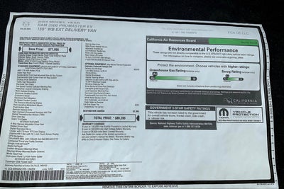 2024 RAM ProMaster Delivery Van BEV RAM PROMASTER EV SUPER HIGH ROOF 159” WB EXT