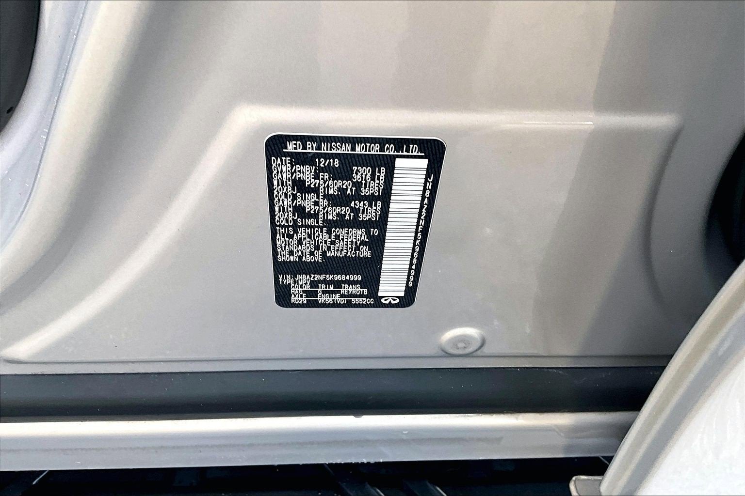 2019 INFINITI QX80 LUXE