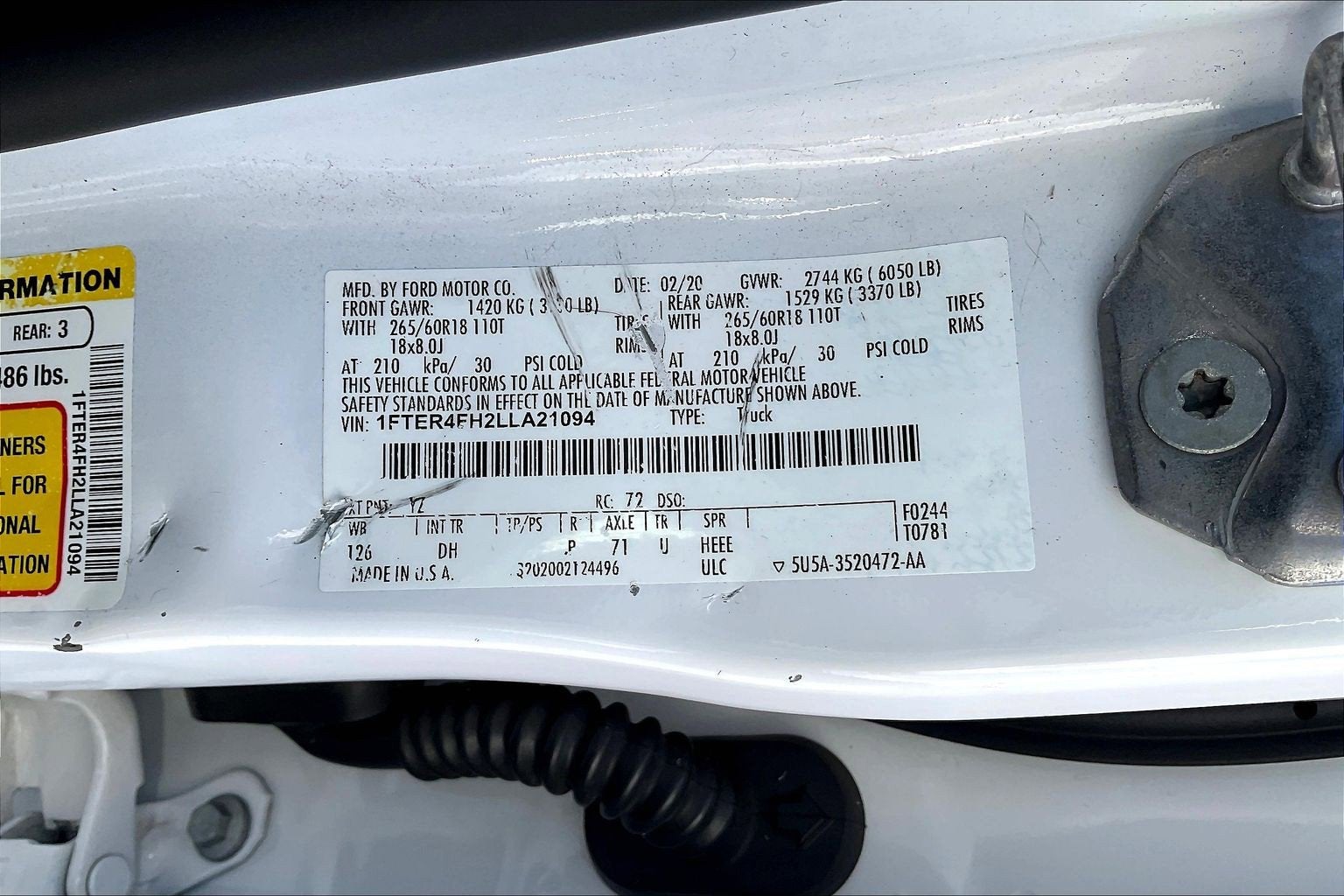 2020 Ford Ranger LARIAT