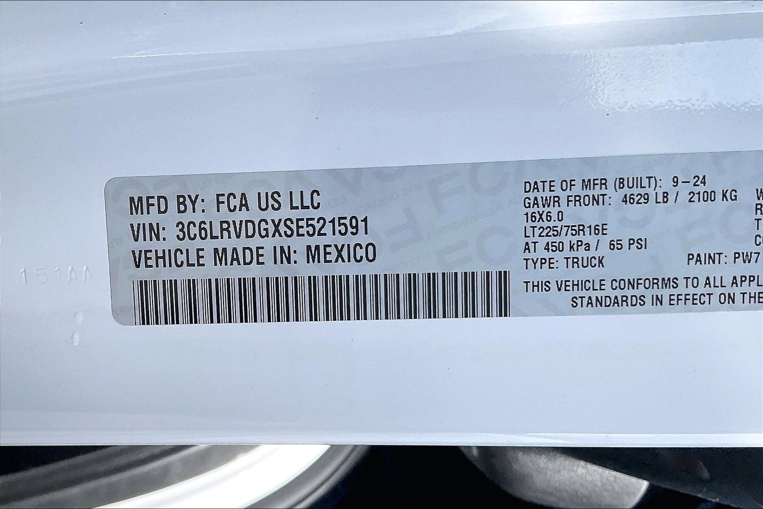 2025 RAM ProMaster Cargo Van Tradesman