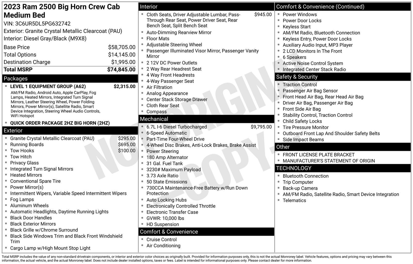 2023 RAM 2500 Big Horn